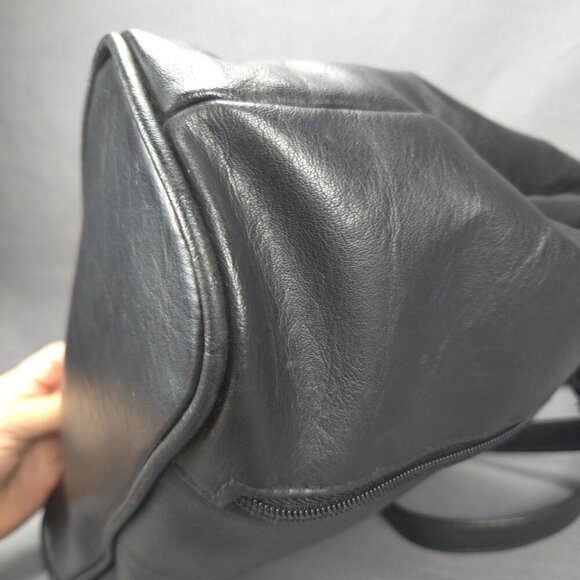 TR Bentley Black Faux Leather Tote Shoulder Bag Zip Pocket - Picture 14 of 16